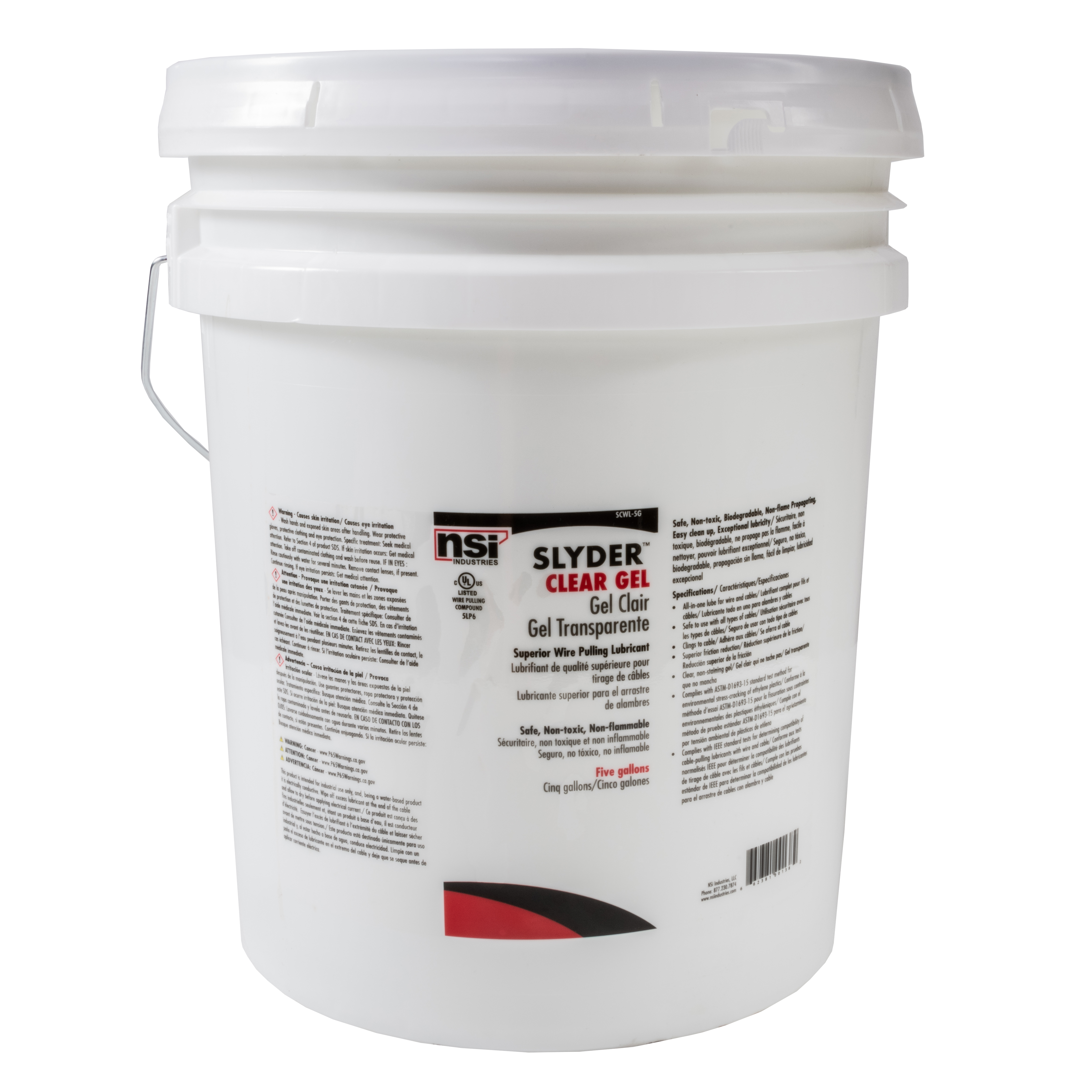 Slyder SCWL-5G Nsi Slyder Clear Gel Wire Pulling Lubricant - 5